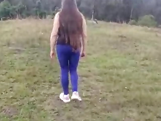 Amateur adult stepmom in be transferred to forest everywhere her eighteen year old stepson teases and lets him touch her big tits, her ass, and her huge cameltoe, moaning everywhere lust in a filthy outdoor dream