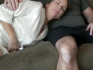 Mommy With along to addition of StepSon Share A Couch