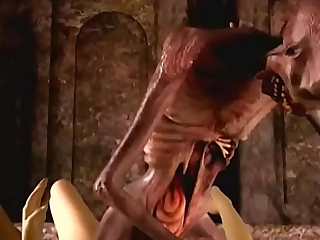 Graveyard's horny guardian monster porn horrors 3d