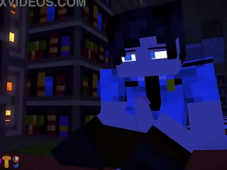 A spectral ghost in a Minecraft animation world lusts for the seductive librarian, igniting forbidden desires.