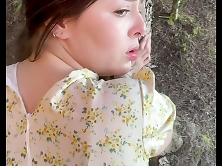 Fuck me hard before some four see us! Beautiful Girlfriend Fucks Me exceeding our Sly DATE in chum around with annoy Forest