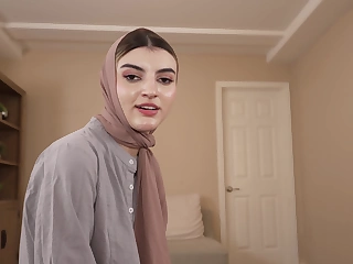 Hijab princess learns how to suck dick