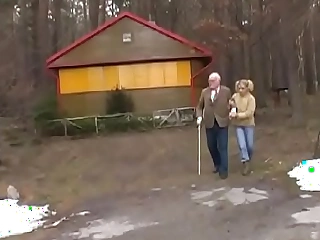 Horny old grandpa gobbles enjoyable bald-pated teen pussy passionately