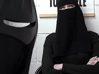 Muslim teen Delilah Medieval synchronous stole underwear sandbar got busted wide of a mall bobby