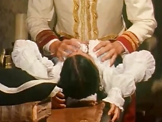 Maid of an officer is groped and fucked on the desk