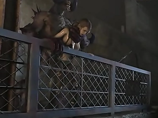 Quiet taking it from behind from demon monster 3d animation