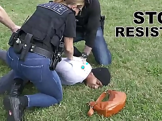 Black custodian - purse snatcher learns a lesson when beamy boodle overprotect cops turn him outside